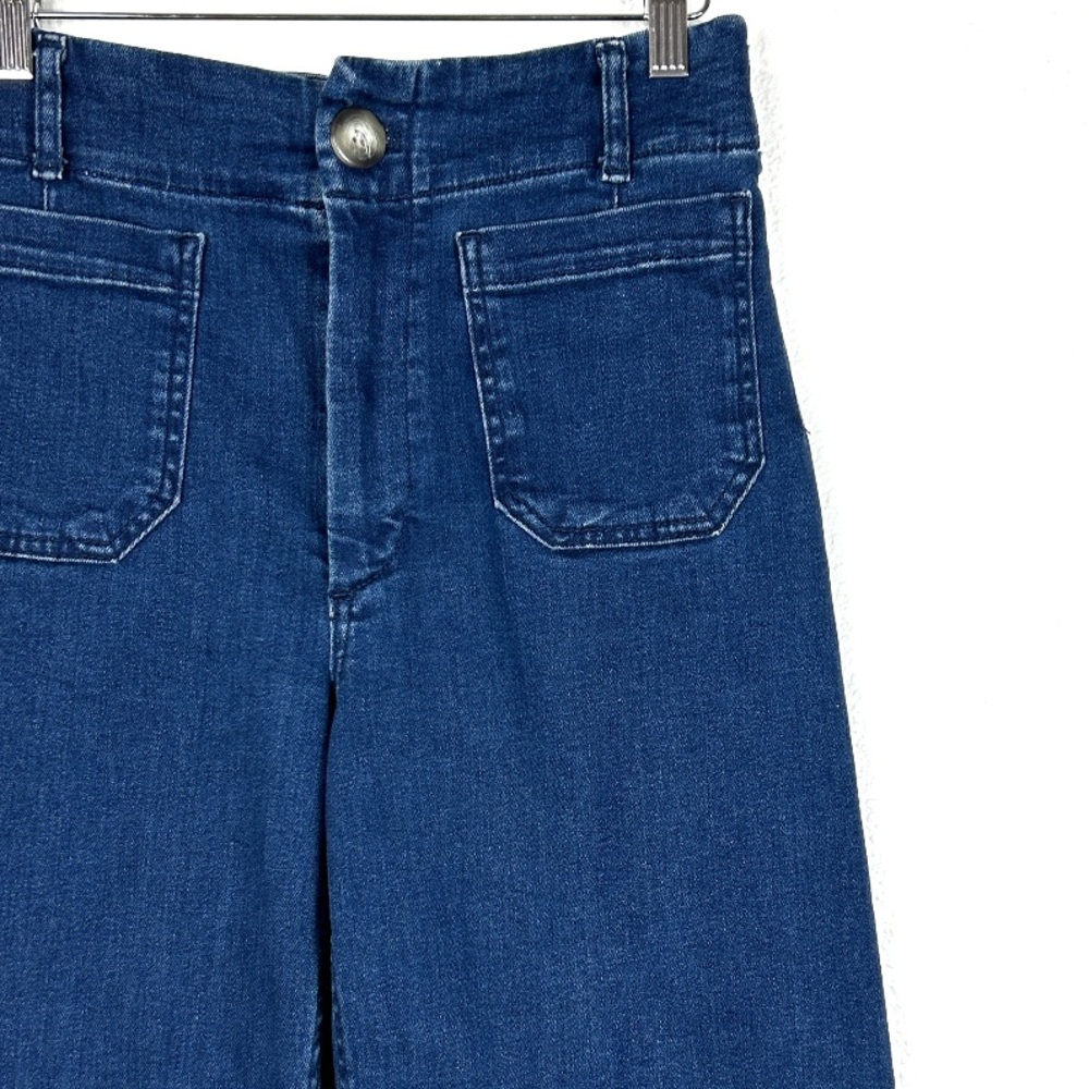 NEW Maeve by Anthropologie Colette Cropped Wide-Leg jeans size 28 petite - Picture 3 of 7